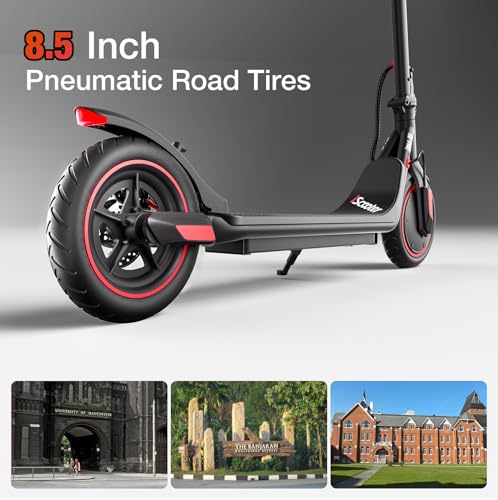 Foldable Electric Scooter for Adults - Smart App, Cruise Control, Carbon Black
