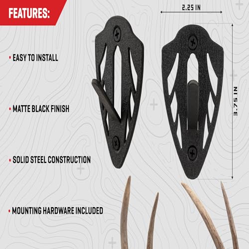 Allen Company EZ Mount Skull Peg Hook, Black