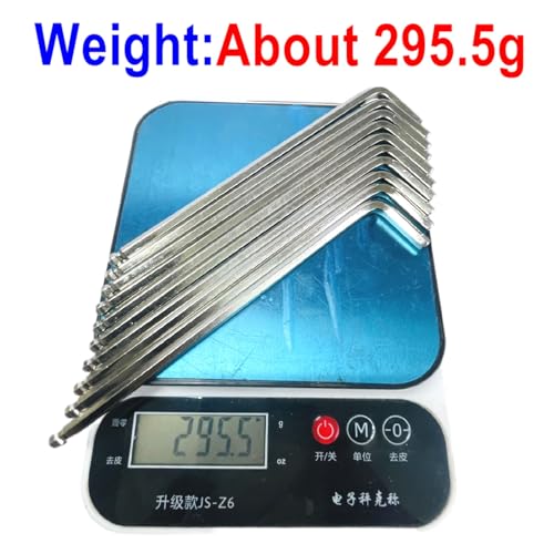 10pcs 5mm Ball End Allen Wrench sets,5mm Hex Key Wrench set,5mm ball end Hex Driver allen key Door Key L Shaped hex wrench set with Long Arm 156mm lengh.5mm ball end hex wrench