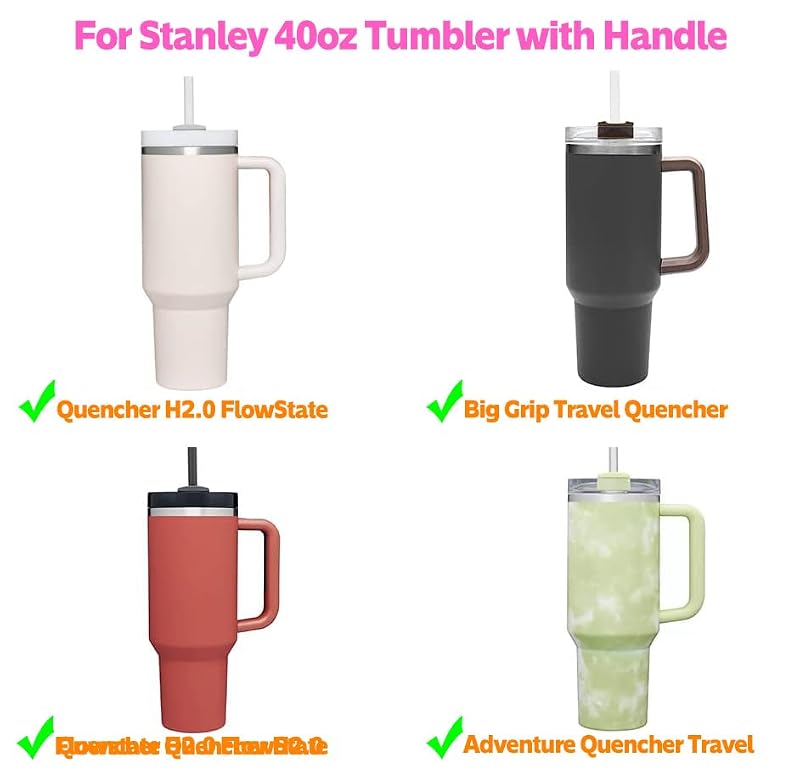 40 OZ Tumbler Replacement Lids - Spill Proof for Stanley - Dark Purple