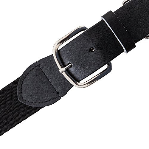 Stretch Fit Baseball & Softball Belt for Youth - Black (18-32 Inches)