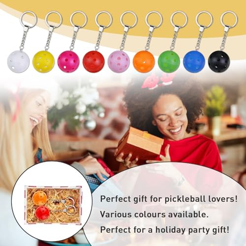 Pickleball Keychain Set - 9-Pack Mini Sports Ornaments for Bags