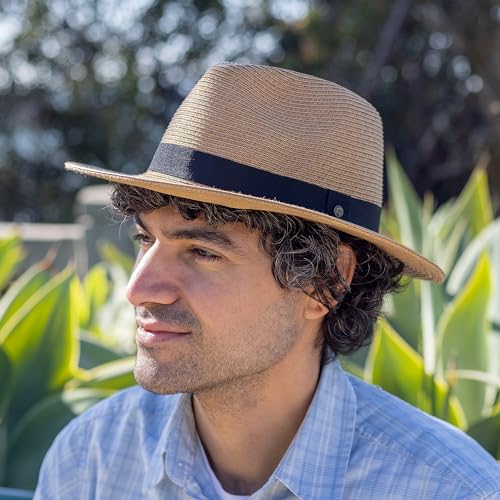 Sunday Afternoons Havana Fedora Hat - Unisex Tan Medium Wide Brim