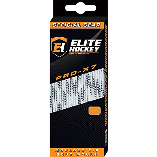 Wide Molded Tip Cotton Hockey Skate Laces - White, 108"