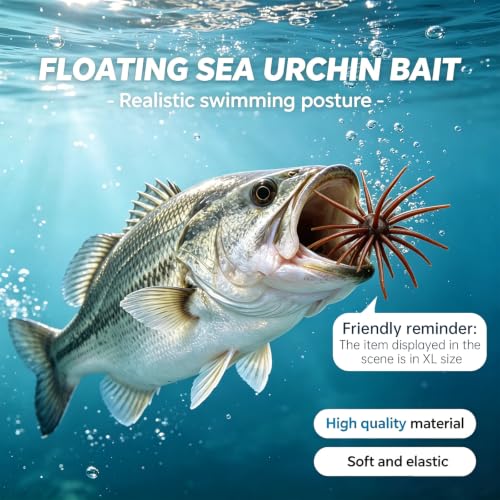 XL-4.33 inch 6 pcs Urchin Soft Baits for Bass Fishing - Creature Lures