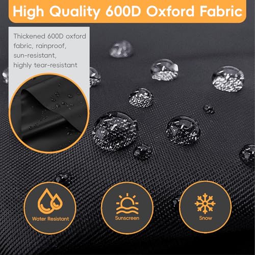 Waterproof Outboard Motor Cover - 600D Heavy Duty Engine Shield, 25-50 HP