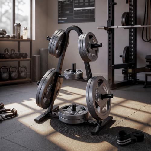 Olympic Weight Plate Rack - 400 LB Capacity A-Frame Storage