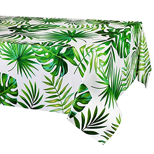 Hawaii Palm Leaves Tablecloths - 3 Pack Disposable Luau Covers