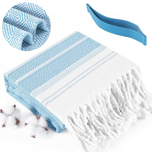 Genovega Oversized Turkish Beach Towels 74"x38" Thin Quick Dry Sand