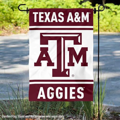 Texas A&M Aggies Garden Flag — 13x18 in Double-Sided Polyester