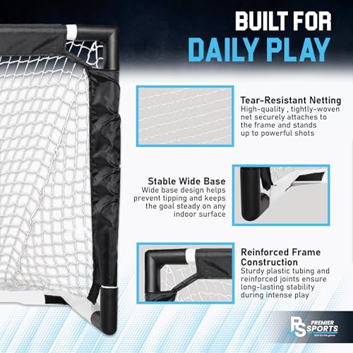 Mini Hockey Set - 4-Player Indoor Kit with Goals & Sticks