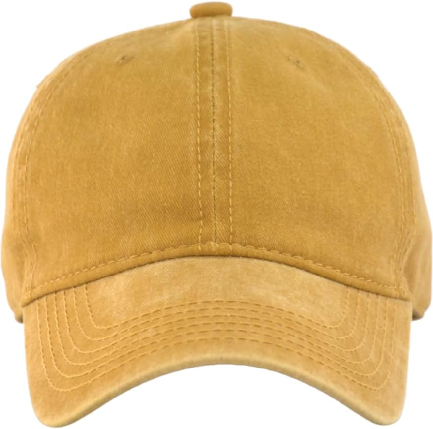 Skiennix Vintage Washed Cotton Baseball Cap - Adjustable Unstructured Low Profile Dad Hat