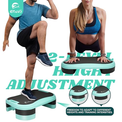 Aerobic Step Platform with Soft Cushion & 2 Adjustable Heights
