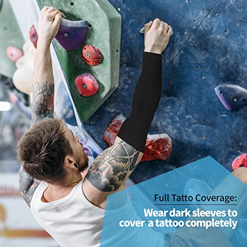 Cooling Sports Arm Sleeve UPF 50 - Black for Men & Women