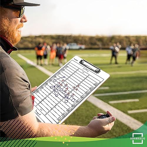Football Dry Erase Clipboard - 15x9 Double-Sided Coaching Board