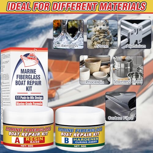 Marine Fiberglass Repair Kit - Gelcoat & Waterproof Epoxy