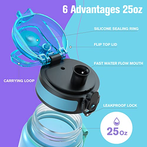 Sahara Sailor 25oz Galaxy Magic Tritan Water Bottle with Time Marker