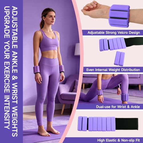 Pilates Equipment Kit for Home Workouts - 21 Pcs Set, Purple