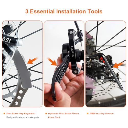 4 Pairs Semi-Metallic Disc Brake Pads for MTB with Installation Tools
