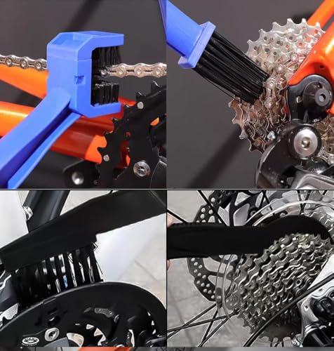 5-Piece Bicycle Chain Cleaning Tool Set - Sprocket & Brush Kit