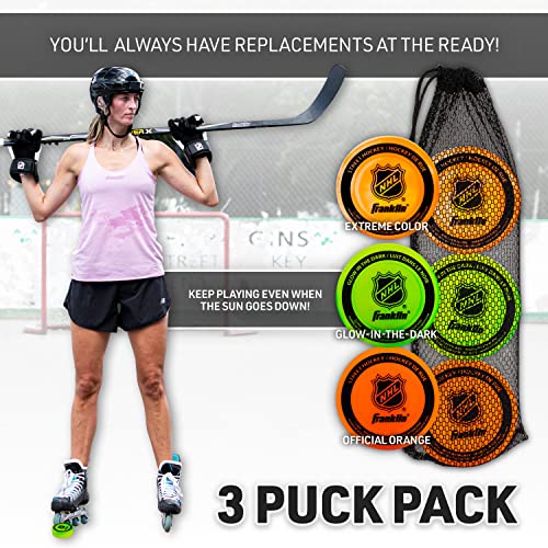 NHL Street Hockey Puck - Lightweight 3 Pack for Practice