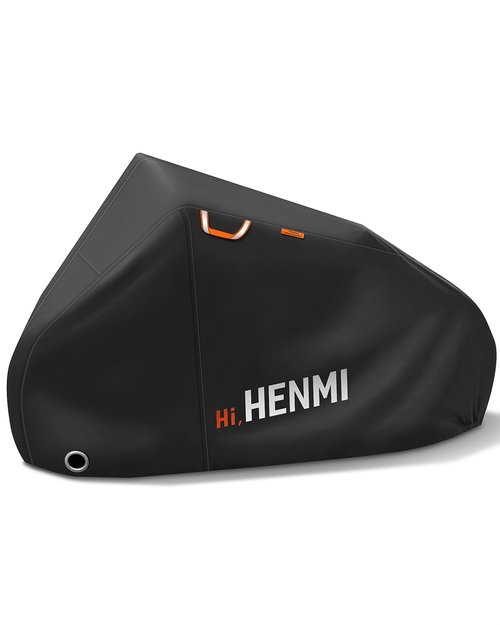 HENMI Bike Cover for 1or2 Bikes Waterproof Bicycle Cover Outdoor Bike Storage Covers XL 420D Heavy Duty Proof Cover for Bike,eBike, Mountain Bike, Road Bike, Hybrid Bike and More