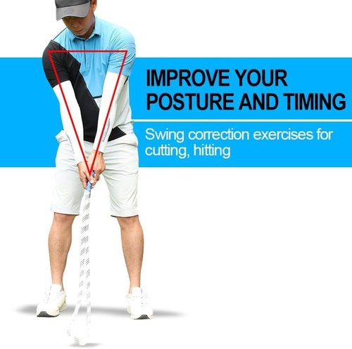 LOFIN Golf Swing Trainer Rope – Heavy-Duty Golf Training Aid for Swing Speed & Rhythm, Durable Double Rope Swing Trainer for Warm-Up, Posture, and Tempo Improvement