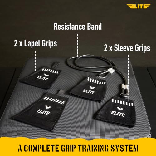 Elite Sports Jiu Jitsu Grip Strength Trainer with Resistance Bands for BJJ MMA Grappling