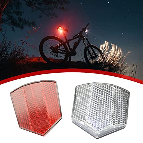Reflective Bicycle Mount Warning Light - White Safety Reflector