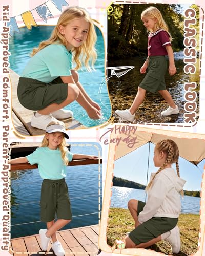 Girls' Cargo Bermuda Shorts - Knee Length