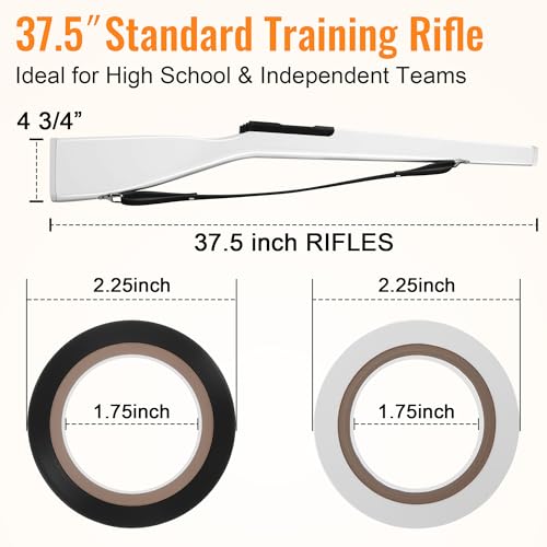Color Guard Rifle - 37.5 Inch Drill Rifle with Foam Padded Ends