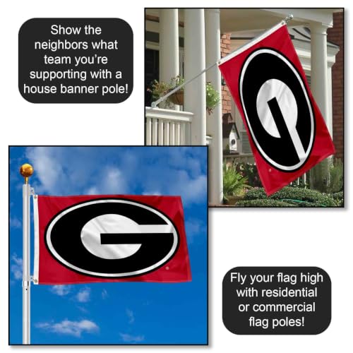 Georgia Bulldogs Large College Flag - 3'x5' Durable Polyester
