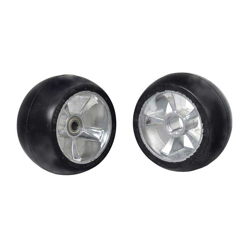 AlveyTech 4-1/2" x 2-1/2" Rear Wheels for Razor Ground Force Go-Kart - Replacement Parts for Electric Power Ground Force Model Only, Solid Rubber Tires, Left and Right Tire and Wheel Set