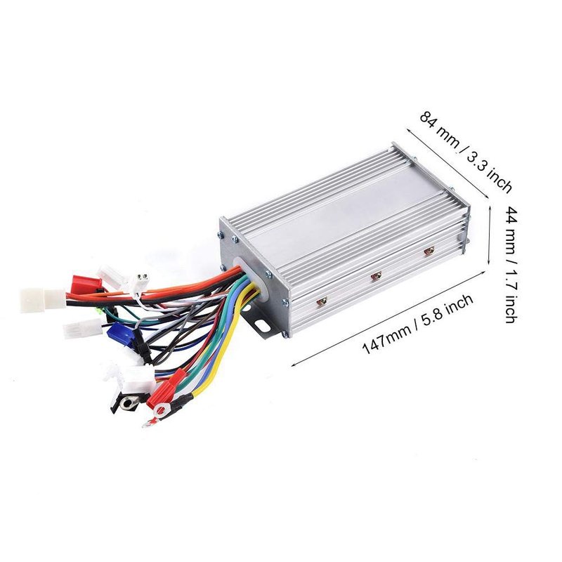 Ejoyous Brushless Speed Controller, 48V 500W Aluminium Alloy Motor Speed Brushless Controller Electric Sine Controller for Electric Scooter