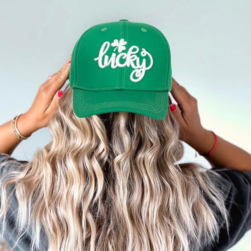 St. Patrick's Day Adjustable Cotton Baseball Cap - Green Clover