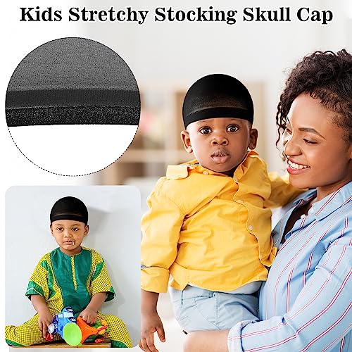 Kids Stocking Wave Cap - 12 Pcs for Ages 1-7, Soft Nylon