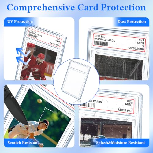 50-Pack Trading Card Slab Holders with 6 Snap Locks per Case - Succwoah