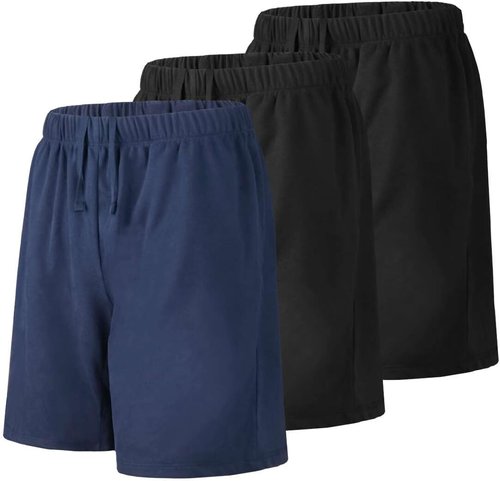 Liloak Men's Cotton Athletic Shorts - Soft Casual Gym Shorts with Pockets | 7-Pack Set