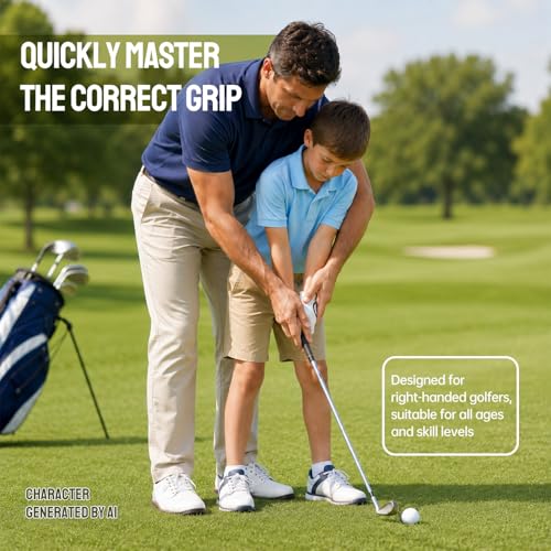 Golf Grip Trainer Right Hand - Ergonomic Grip Aid for Accuracy - Blue