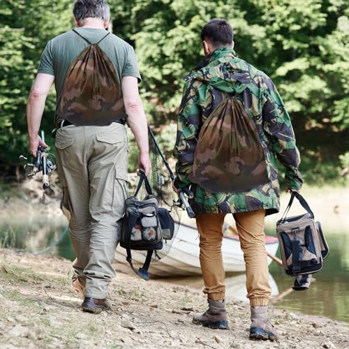 2PCS Waterproof Camouflage Drawstring Backpack - 16.5 x 13.8 Inch