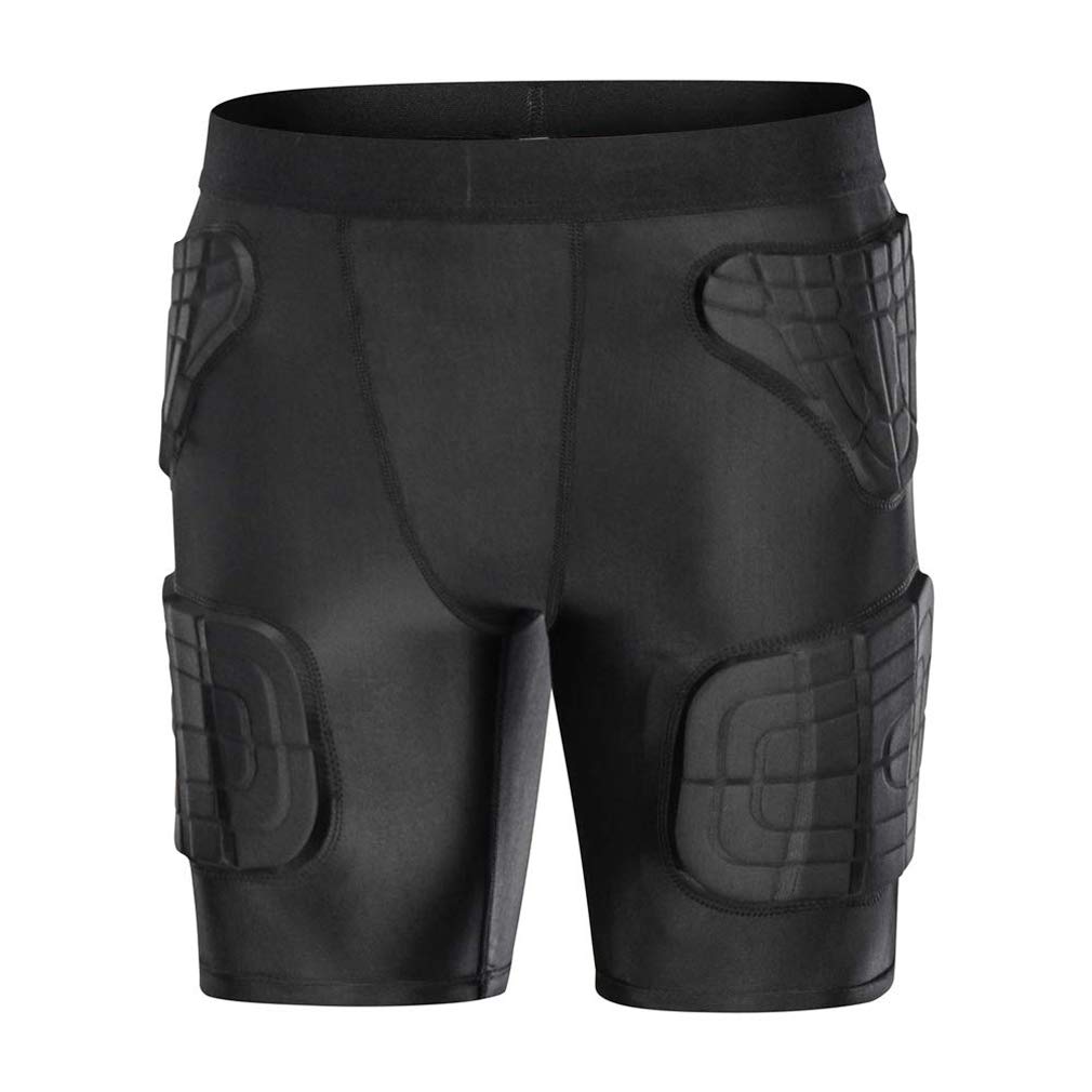Topeter Snowboard Impact Shorts with Protective Gear Guard Impact for Youth Boys Contact Extreme Sports(YS, Black)