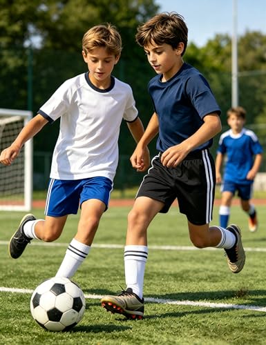 Boys Quick-Dry Mesh Athletic Shorts - Black, 13-14 Years