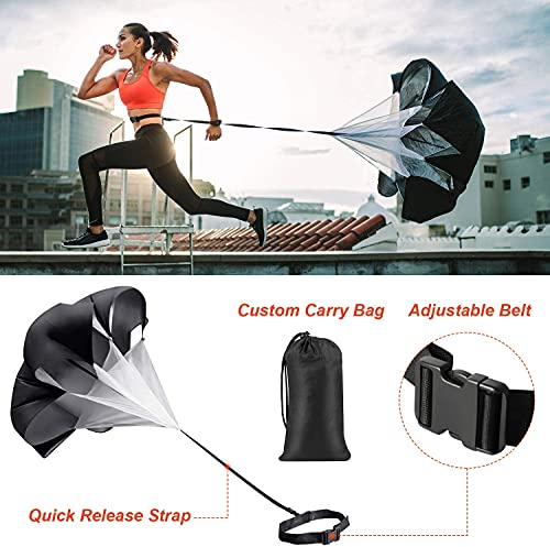 20ft Agility Ladder Training Set with Hurdles, Cones & Parachute