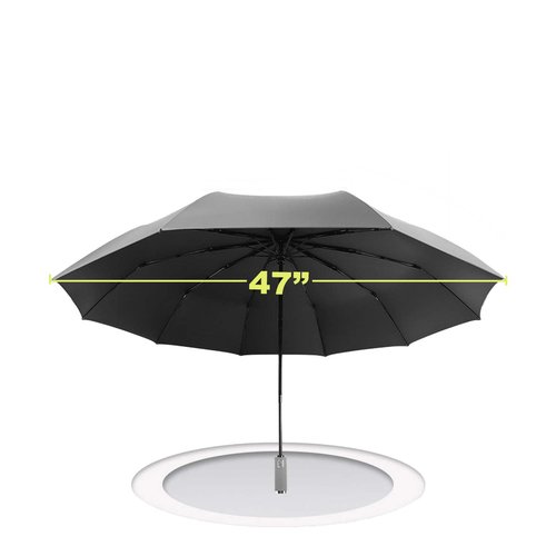 LOXASUM Golf Umbrella 54 Inch Sun Protection Folding Automatic Open Oversize Windproof Waterproof Stick Umbrellas for Men Women (Black)