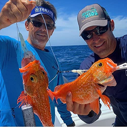 Deep Drop Tilefish Rig with Glow Squid & 8/0 Circle Hooks - 3 Hook Version