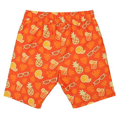 Boys' Quick Dry Beach Swim Trunks with Pockets - 3T Orange-Fruit