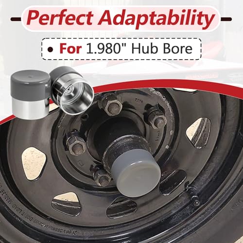 Trailer Wheel Bearing Protectors - 4 Sets, 1.98 Inch Stainless Steel
