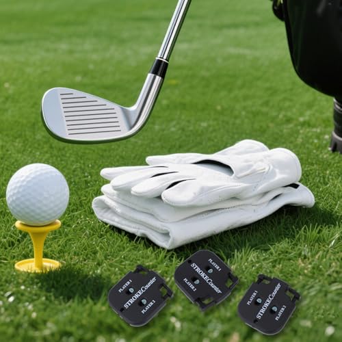Golf Stroke Counter - Portable Score Keeper for 2 Players - Black