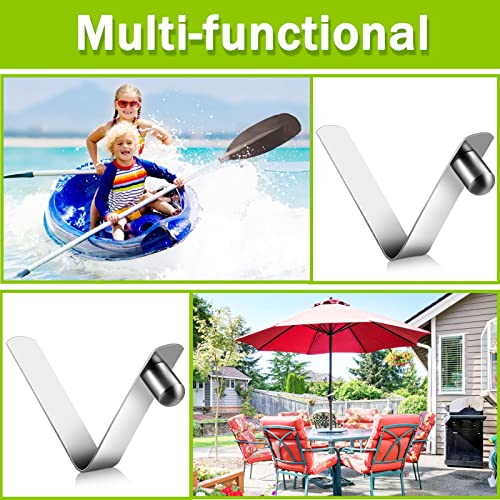 Stainless Steel Push Button Spring Clips - 8 Pcs, 8mm