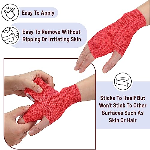 Self Adhesive Bandage Wrap - 2" x 5 Yards, 6 Pack - Citrus